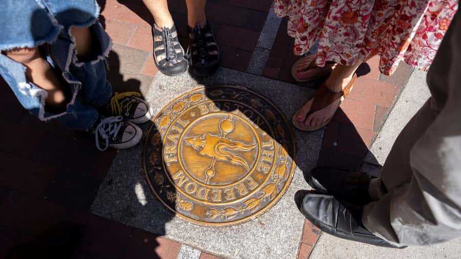 Boston History & Highlights Tour: From Revolution to Today - Faneuil Hall and Quincy Market show Boston in motion