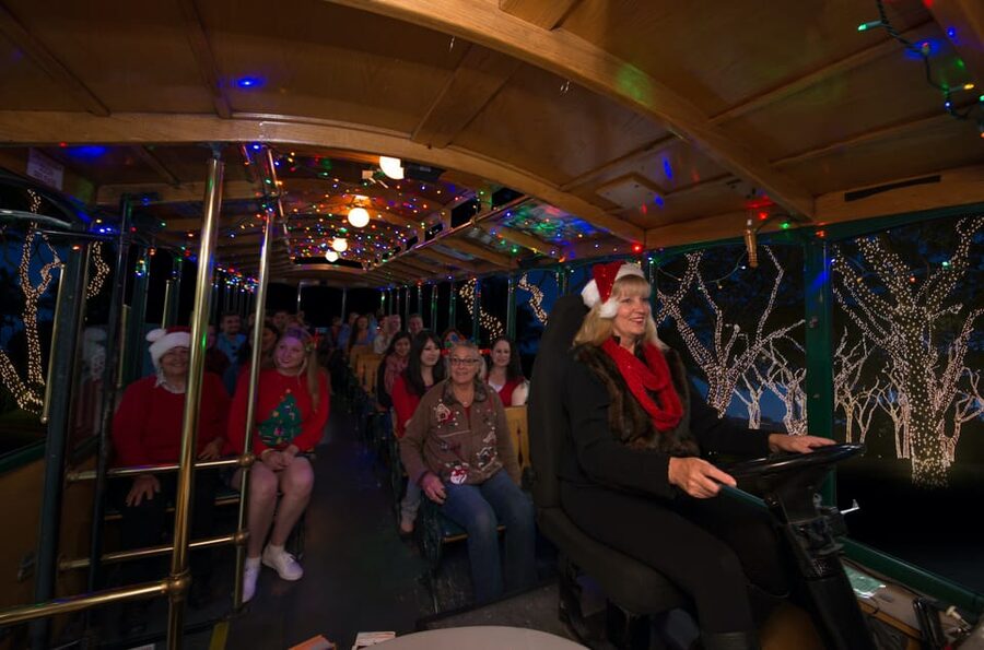 Boston: Holiday Sights and Festive Nights Trolley Tour - Beacon Hill windows and Charles Street