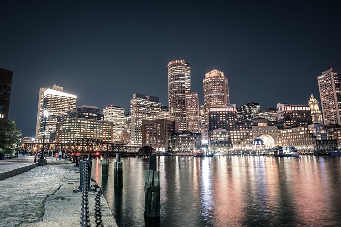 Boston Premium Night Tour With View Boston Observation Deck - Downtown landmarks seen from a small van