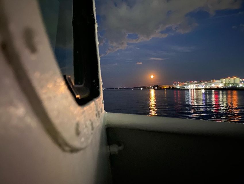 Boston: Scenic Moonlight Harbor Cruise - The Charlestown Navy Yard and the U.S.S. Constitution