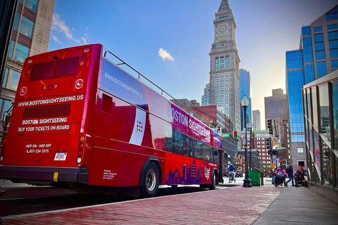 Boston Sightseeing Single Ride Pass With Double Decker Tour Bus - Cheers, Beacon Hill, and the Charles River