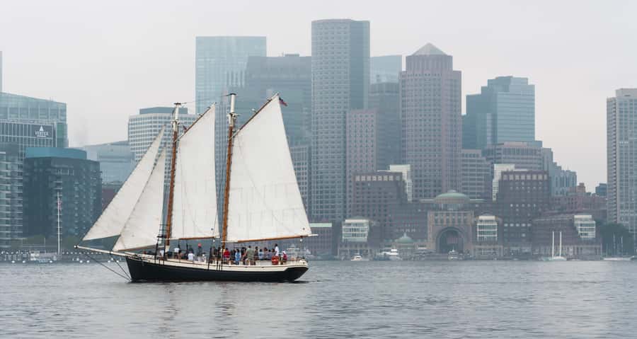 Boston: Sunset Tall Ship Harbor Cruise - Helping the crew raise the sails