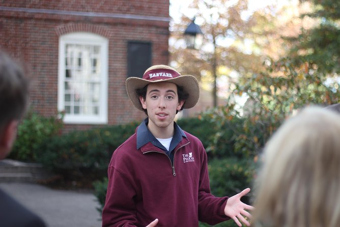 Harvard University Campus Guided Walking Tour - John Harvard Statue and the familiar bronze shoe