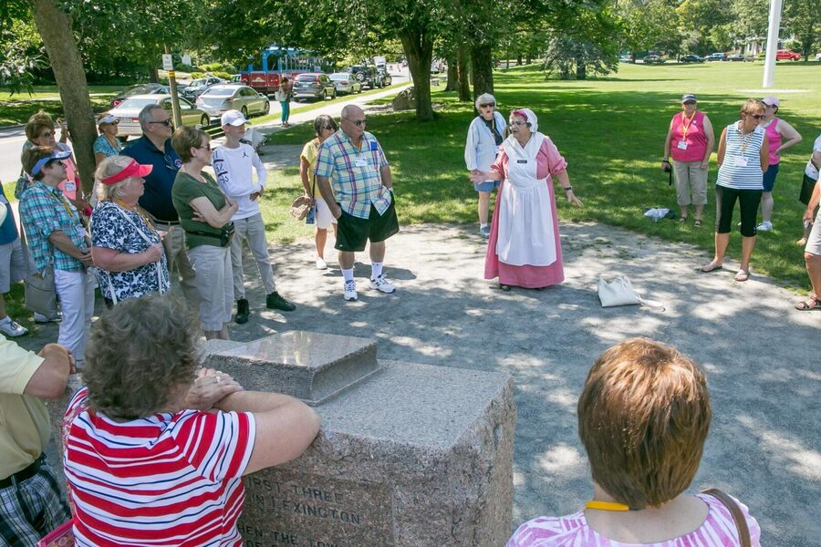Lexington, MA Battle Green Walking Tour with Costumed Guide - The 1799 Revolutionary War Monument