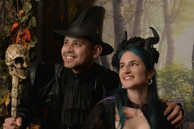 Witch Costume Photo Shoot - Olde Salem Village theatrical set - When the studio feels rushed