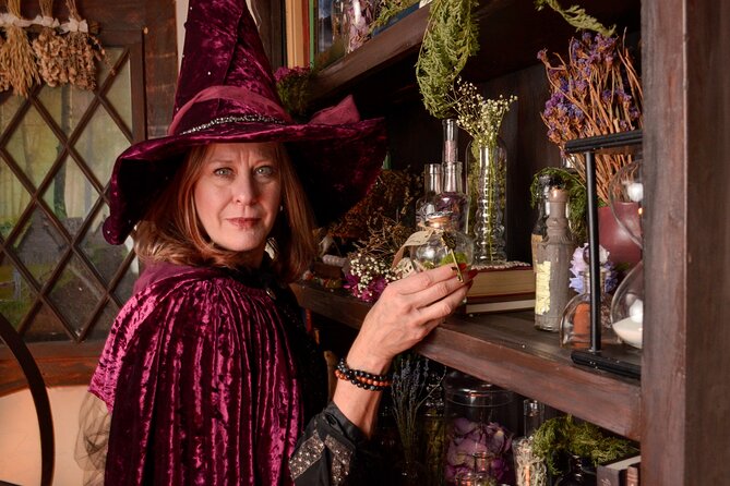 Witch Costume Photo Shoot - Witch Cottage theatrical set - Choosing a Witch Look From More Than 400 Costumes